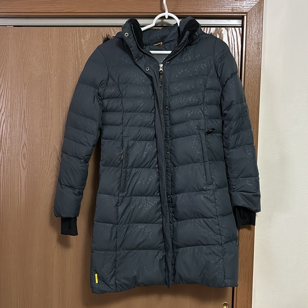 Lole Winter Jacket - Long, Knee length Warm Puffer Coat in size Medium Grey